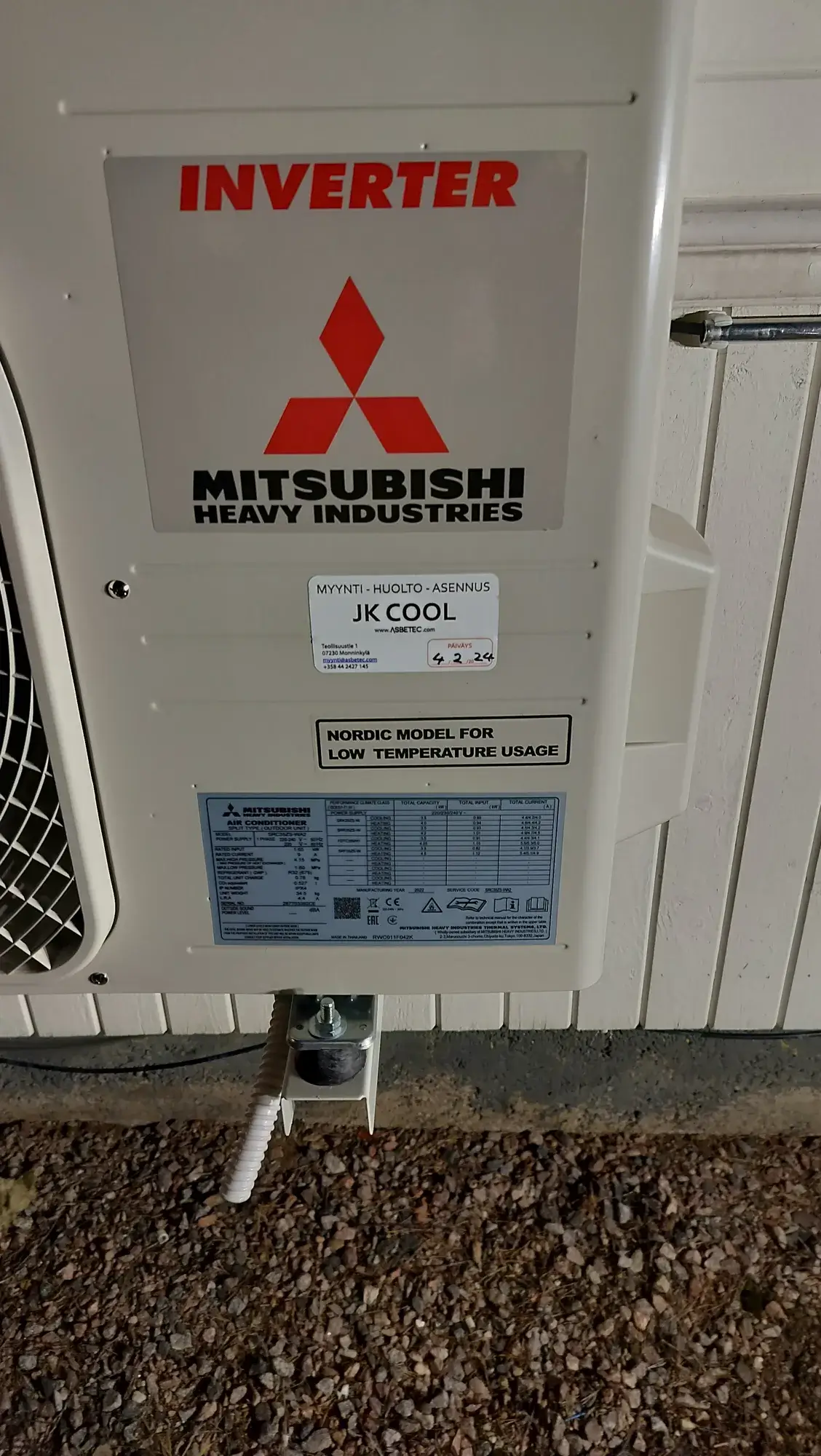 JK Cool asennus ilmalämpöpumppu